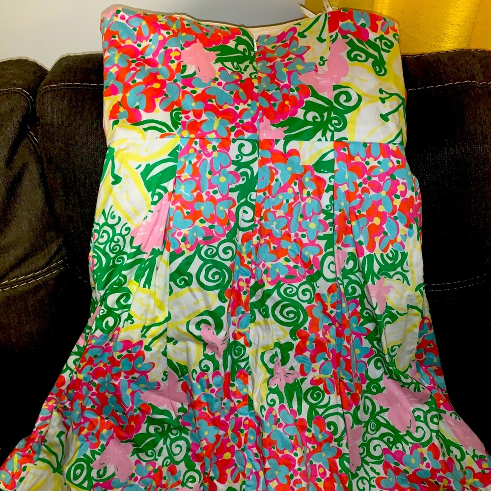 Lilly Pulitzer floral strapless dress
